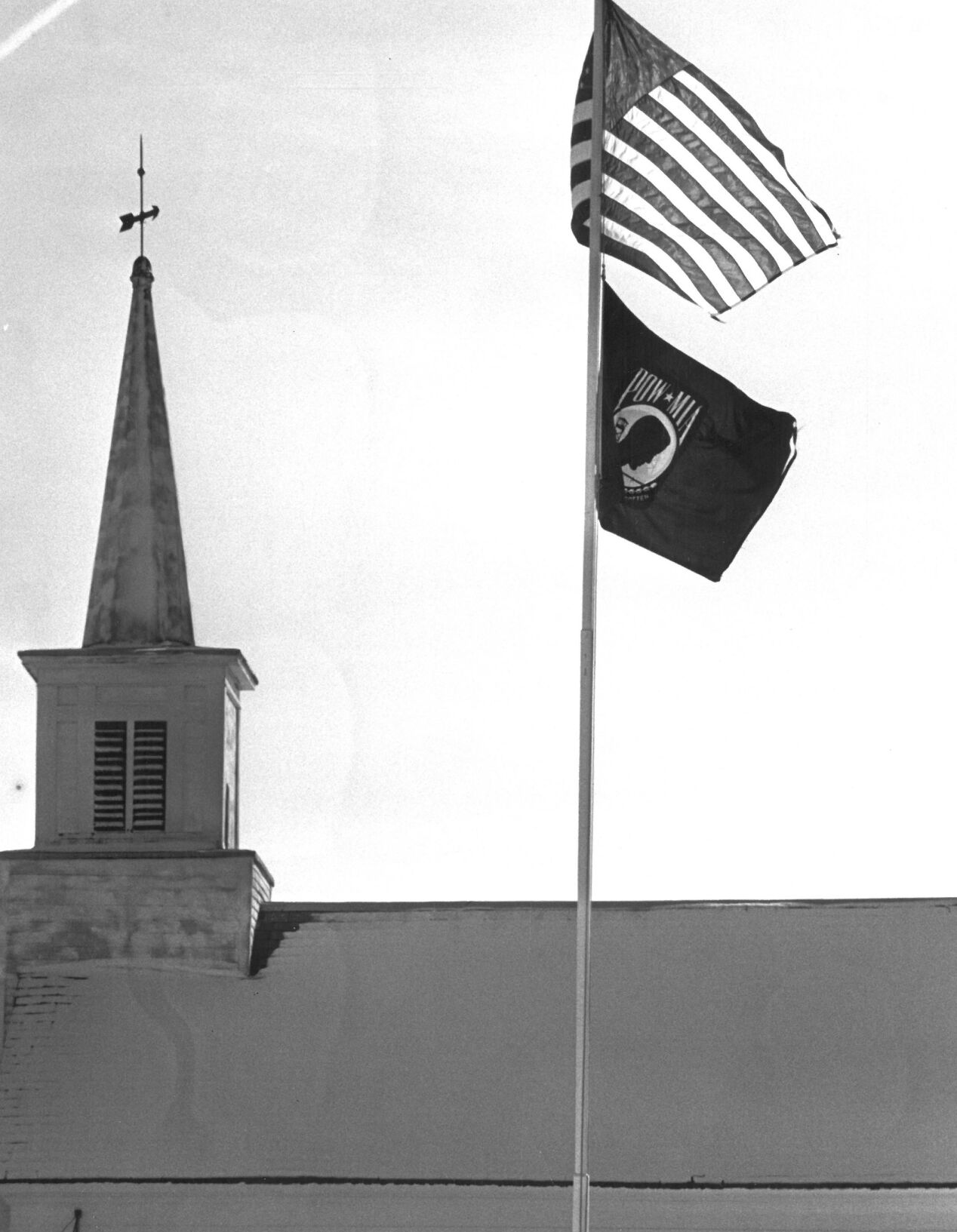 Flags fly in Savoy, Feb 19, 1991